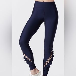 Carbon38 Ruffle + Lace Up Legging, S